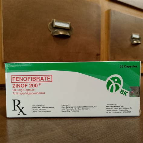 zinof|ZINOF 200 Fenofibrate 200mg Capsule 1s